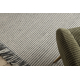 Alfombra de lana TAHAR 99003F crema / gris - TEJIDA A MANO Líneas, flecos 