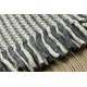 Alfombra de lana TAHAR 99003F crema / gris - TEJIDA A MANO Líneas, flecos 