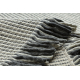Alfombra de lana TAHAR 99003F crema / gris - TEJIDA A MANO Líneas, flecos 