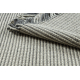 Tapis en laine TAHAR 99003F crème / gris - TISSÉ MAIN Lignes, franges 