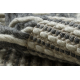 Wool carpet TAHAR 99003F cream / grey - HAND-WOVEN Lines, fringes