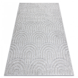Tapijt SANTO SISAL 0537 geometrisch grijs
