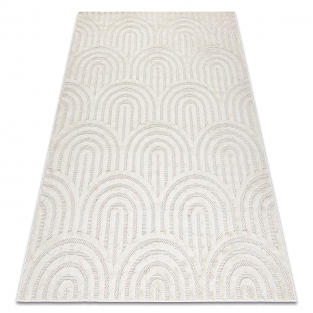 Tapis SANTO SIZAL 0537 géométrique blanc