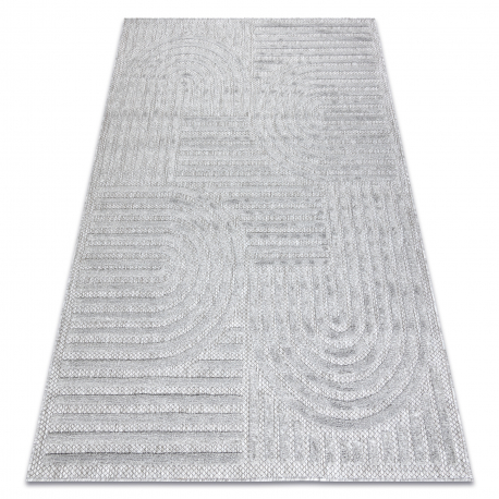 Teppich SANTO SISAL 0989 geometrisch grau