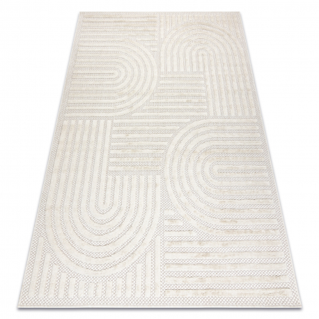 Teppich SANTO SISAL 0989 geometrisch weiß