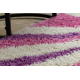 SHAGGY Teppich Style 98 Streifen rosa / Lila
