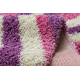 SHAGGY Teppich Style 98 Streifen rosa / Lila