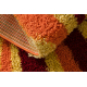 Tapis SHAGGY Style 98 Rayures orange / bordeaux