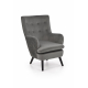 Sillón de salón RAVEL gris / negro