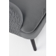 Poltrona lounge RAVEL cinza / preta