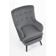 Loungesessel RAVEL grau / schwarz