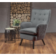 Loungesessel RAVEL grau / schwarz