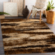 Alfombra SHAGGY S304 Living marron / beige 