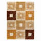 SHAGGY carpet 5005 Squares beige / brown