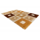 SHAGGY carpet 5005 Squares beige / brown