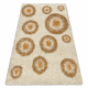 SHAGGY carpet 5168 Circles brown / beige