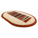 Alfombra ovalada SHAGGY 4128 beige / marron 