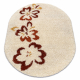 SHAGGY Oval Teppich 4192 beige / braun 