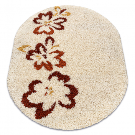 Alfombra ovalada SHAGGY 4192 beige / marron 