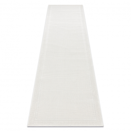 Sisal tapijt, loper TIMO 5979 buitenshuis kader wit - TWEEDE-KLASSE PRODUCT