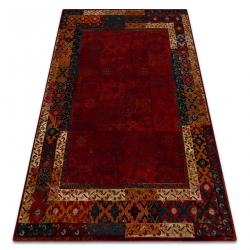 Wool carpet OMEGA LUMENA ethnic, ruby