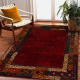 Tapis en laine OMEGA LUMENA ethnique Cadre rubis 