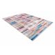 Tapis lavable ANDRE 2295 Rayures antidérapant rose / bleu - PRODUIT DE DEUXIÈME QUALITÉ