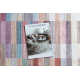 ANDRE 2295 washing carpet Stripes anti-slip pink / blue - SECOND-RATE PRODUCT
