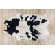 Tapis Imitation Peau de vache, Vache G5069-1, cuir noir blanc - PRODUIT DE DEUXIÈME QUALITÉ