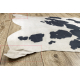 Tapis Imitation Peau de vache, Vache G5069-1, cuir noir blanc - PRODUIT DE DEUXIÈME QUALITÉ