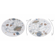 Carpet BONO 8288 circle Space, planets cream / anthracite - SECOND-RATE PRODUCT