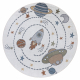Teppich BONO 8288 Kreis Raum, Planeten creme / anthrazit - ZWEITKLASSIGES PRODUKT