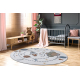Teppich BONO 8288 Kreis Raum, Planeten creme / anthrazit - ZWEITKLASSIGES PRODUKT