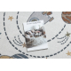 Carpet BONO 8288 circle Space, planets cream / anthracite - SECOND-RATE PRODUCT