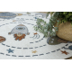 Teppich BONO 8288 Kreis Raum, Planeten creme / anthrazit - ZWEITKLASSIGES PRODUKT