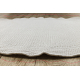 Alfombra MIMO 5979 circulo sisal exterior marco color blanco - PRODUCTO DE SEGUNDA CLASE
