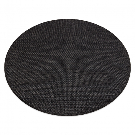 Alfombra MIMO 0000 circulo sisal exterior negro - PRODUCTO DE SEGUNDA CLASE
