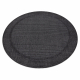 Tapis TIMO 5979 cercle SIZAL extérieur cadre noir - PRODUIT DE DEUXIÈME QUALITÉ