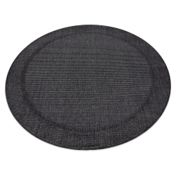 Tapete TIMO 5979 cercle SIZAL ar livre quadro preto - PRODUTO DE SEGUNDA GRAU