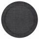 Tapis TIMO 5979 cercle SIZAL extérieur cadre noir - PRODUIT DE DEUXIÈME QUALITÉ