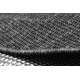 Tapis TIMO 5979 cercle SIZAL extérieur cadre noir - PRODUIT DE DEUXIÈME QUALITÉ