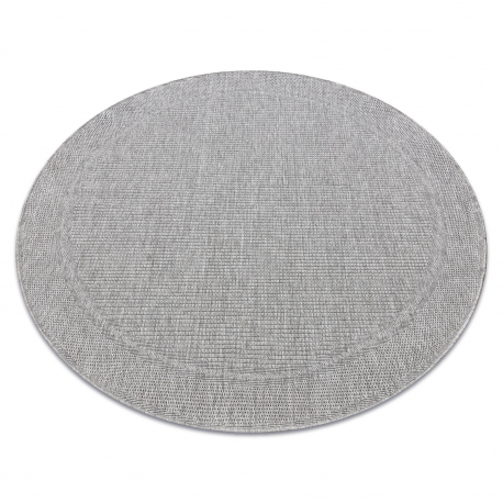 Teppich TIMO 5979 Kreis SISAL draussen Rahmen hellgrau - ZWEITKLASSIGES PRODUKT