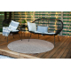 Tapis TIMO 5979 cercle SIZAL extérieur cadre gris clair - PRODUIT DE DEUXIÈME QUALITÉ
