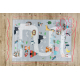 Tapis lavable BAMBINO 2160 Rues, village indien, animaux pour enfants, antidérapant gris - PRODUIT DE DEUXIÈME QUALITÉ