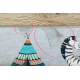 Tapis lavable BAMBINO 2160 Rues, village indien, animaux pour enfants, antidérapant gris - PRODUIT DE DEUXIÈME QUALITÉ