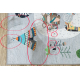 Tapis lavable BAMBINO 2160 Rues, village indien, animaux pour enfants, antidérapant gris - PRODUIT DE DEUXIÈME QUALITÉ