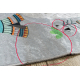 Tapis lavable BAMBINO 2160 Rues, village indien, animaux pour enfants, antidérapant gris - PRODUIT DE DEUXIÈME QUALITÉ