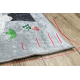 Tapis lavable BAMBINO 2160 Rues, village indien, animaux pour enfants, antidérapant gris - PRODUIT DE DEUXIÈME QUALITÉ