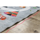 Tapis lavable BAMBINO 2160 Rues, village indien, animaux pour enfants, antidérapant gris - PRODUIT DE DEUXIÈME QUALITÉ