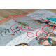 Tapis lavable BAMBINO 2160 Rues, village indien, animaux pour enfants, antidérapant gris - PRODUIT DE DEUXIÈME QUALITÉ